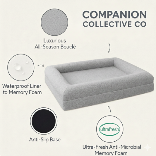 The Companion Lounger -  Boucle Grey