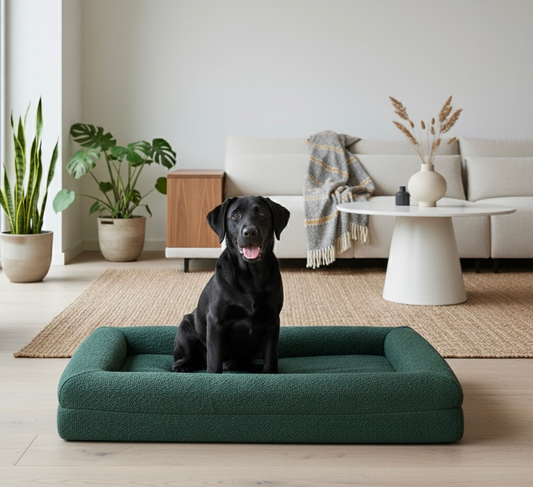 The Companion Lounger -  Boucle Forest Green